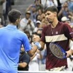 Alexei Popyrin et Novak Djokovic US Open 2024 (Chryslene Caillaud / Panoramic)