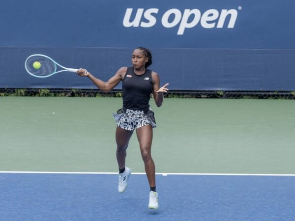 Coco Gauff US Open 2024 entraînement coup droit