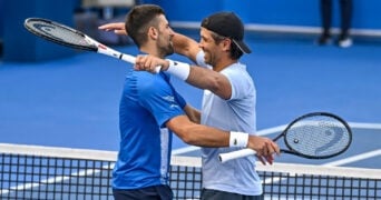 Fernando Verdasco et Novak Djokovic, Doha 2025
