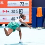Leylah Fernandez Miami 2024 défense coup droit