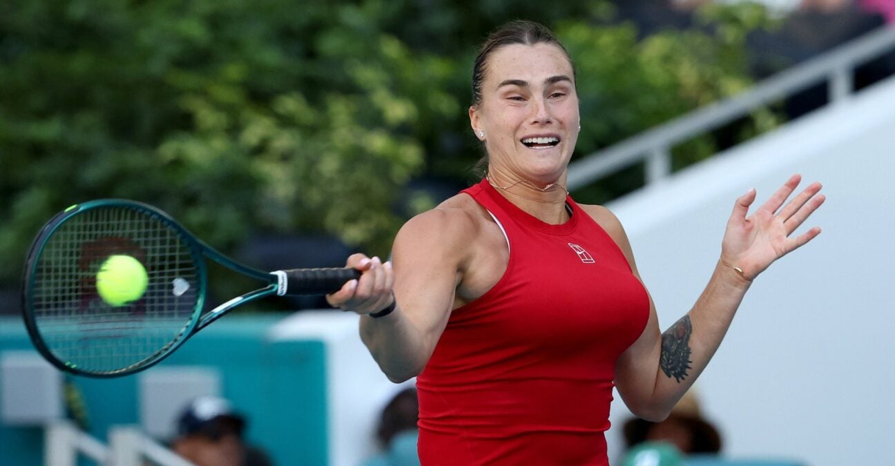 Aryna Sabalenka Miami 2025 coup droit