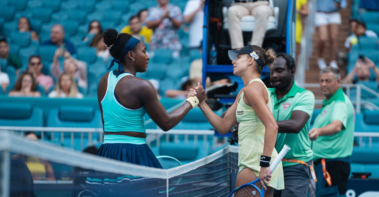 Coco Gauff et Magda Linette, Miami 2025