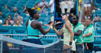Coco Gauff et Magda Linette, Miami 2025