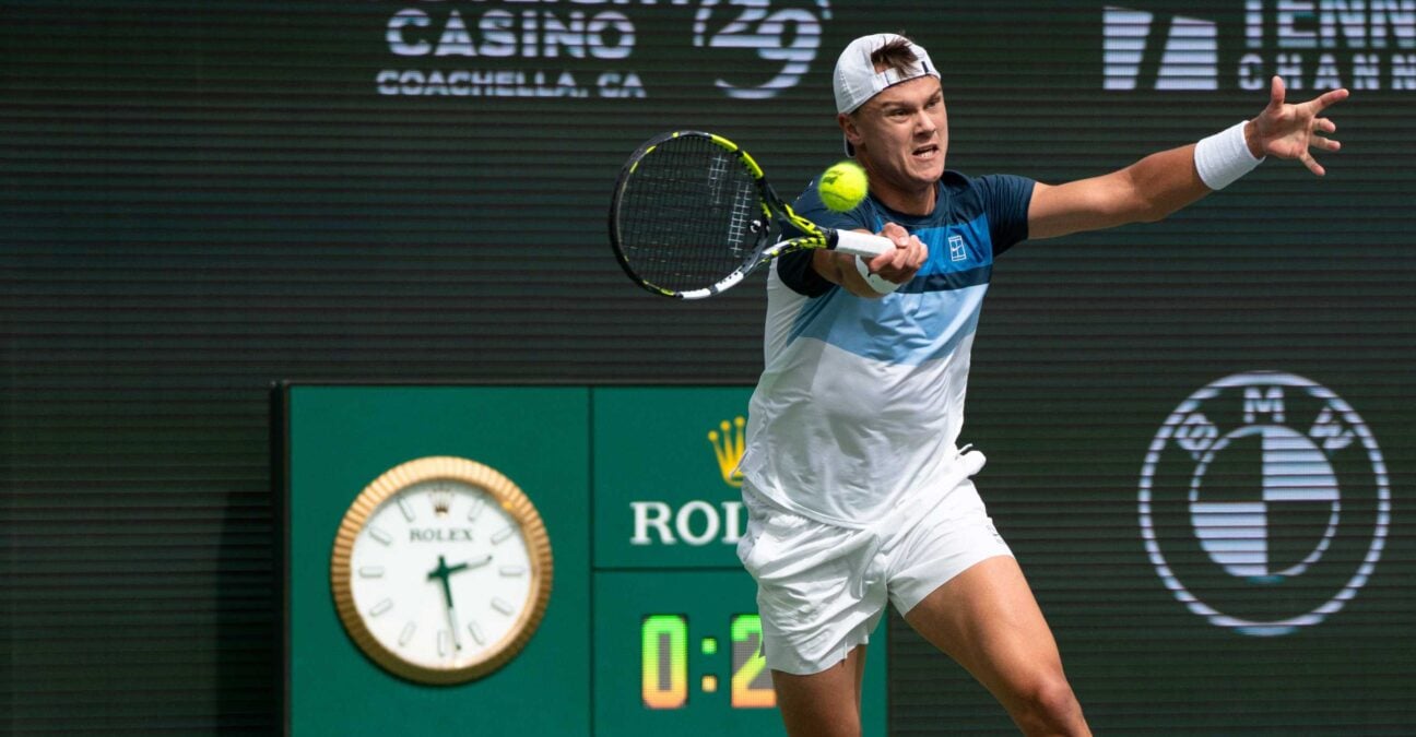 Holger Rune Indian Wells BNP Paribas Open 2025 retour coup droit