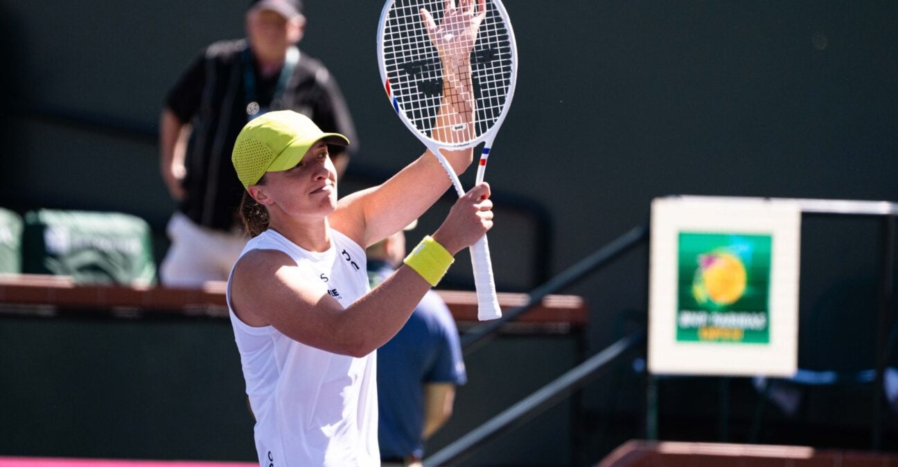 Iga Swiatek BNP Paribas Open Indian Wells 2025 joie