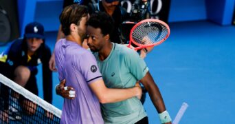 Gael Monfils et Taylor Fritz à l'Open d'Australie 2025