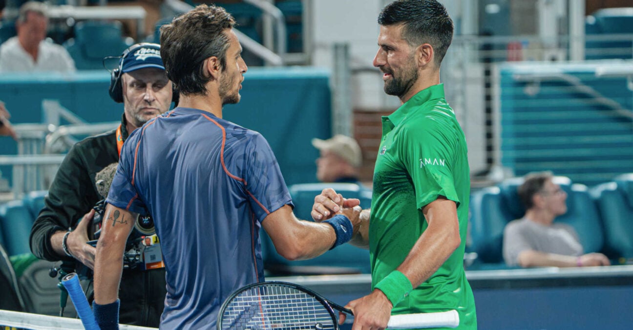 Lorenzo Musetti et Novak Djokovic, Miami 2025