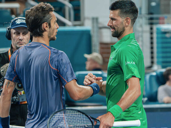 Lorenzo Musetti et Novak Djokovic, Miami 2025