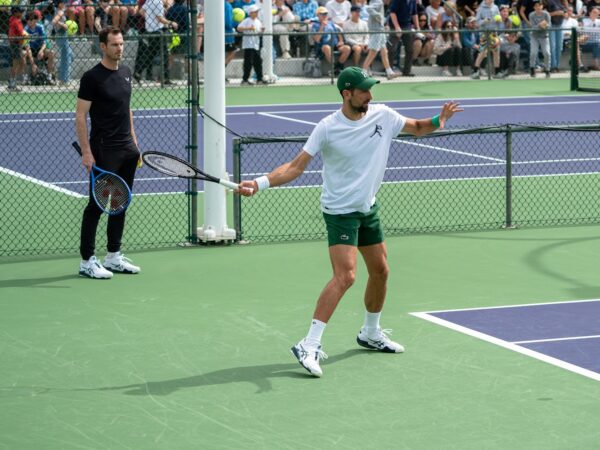 Novak Djokovic et Andy Murray à Indian Wells 2025 (Tristan Lapierre / Tennis Majors)