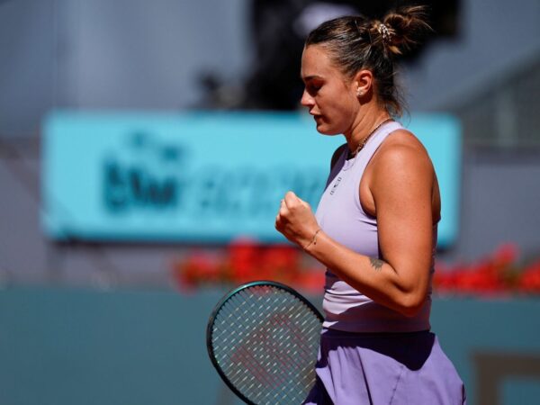 Aryna Sabalenka Madrid 2025 poing serré