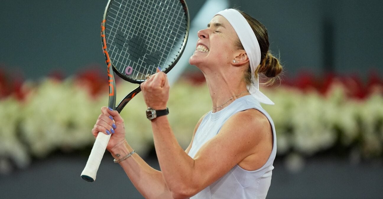 Elina Svitolina Madrid 2025 joie célébration