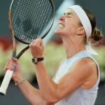 Elina Svitolina Madrid 2025 joie célébration