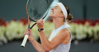 Elina Svitolina Madrid 2025 joie célébration
