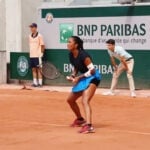 Tiantsoa Rakotomanga Rajaonah, à Roland-Garros pour les championnats de France 17-18 ans 2024