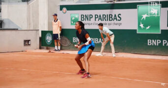 Tiantsoa Rakotomanga Rajaonah, à Roland-Garros pour les championnats de France 17-18 ans 2024