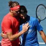 Alexander Zverev et Novak Djokovic - Open d'Australie 2025
