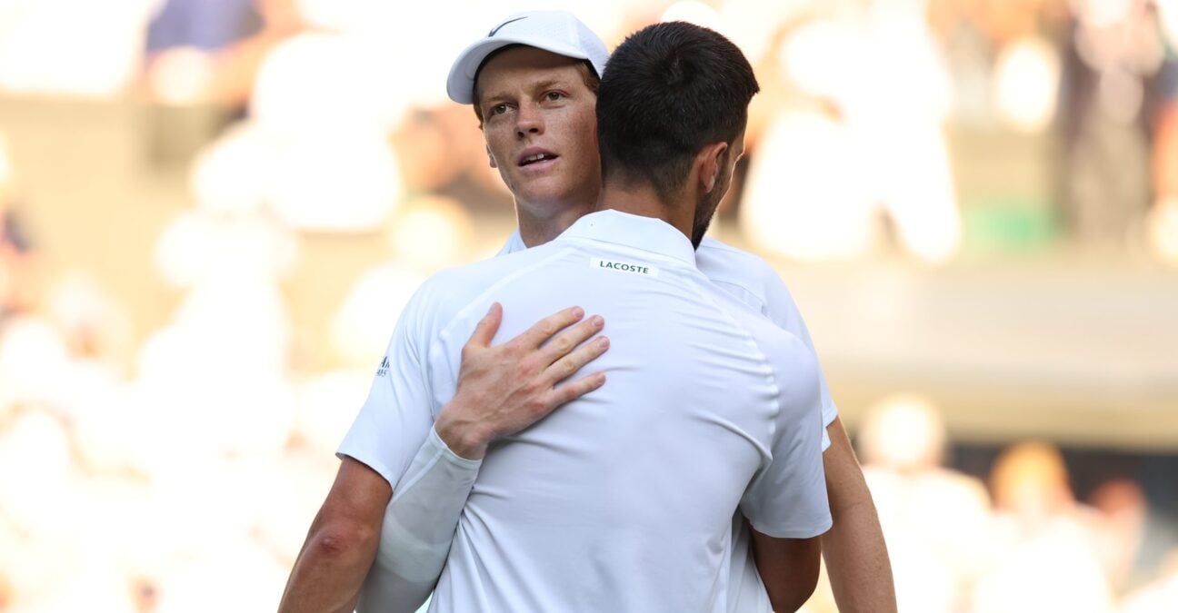Jannik Sinner et Novak Djokovic, Wimbledon 2025