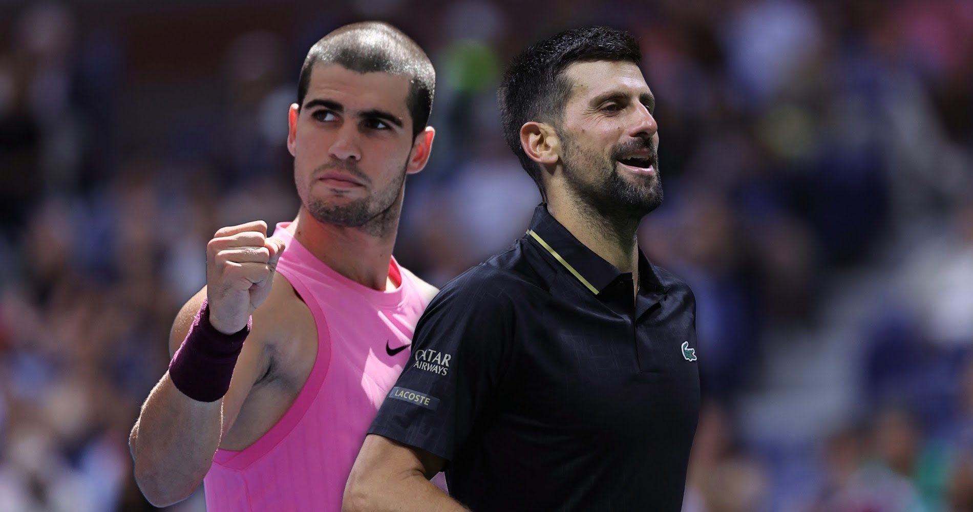 Carlos Alcaraz et Novak Djokovic, US Open 2025