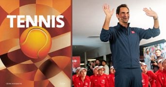 Roger Federer et le livre "Tennis"