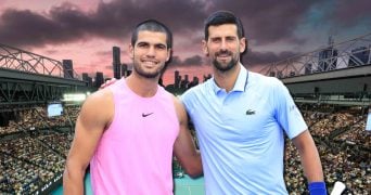 Carlos Alcaraz and Novak Djokovic, Australian Open 2026