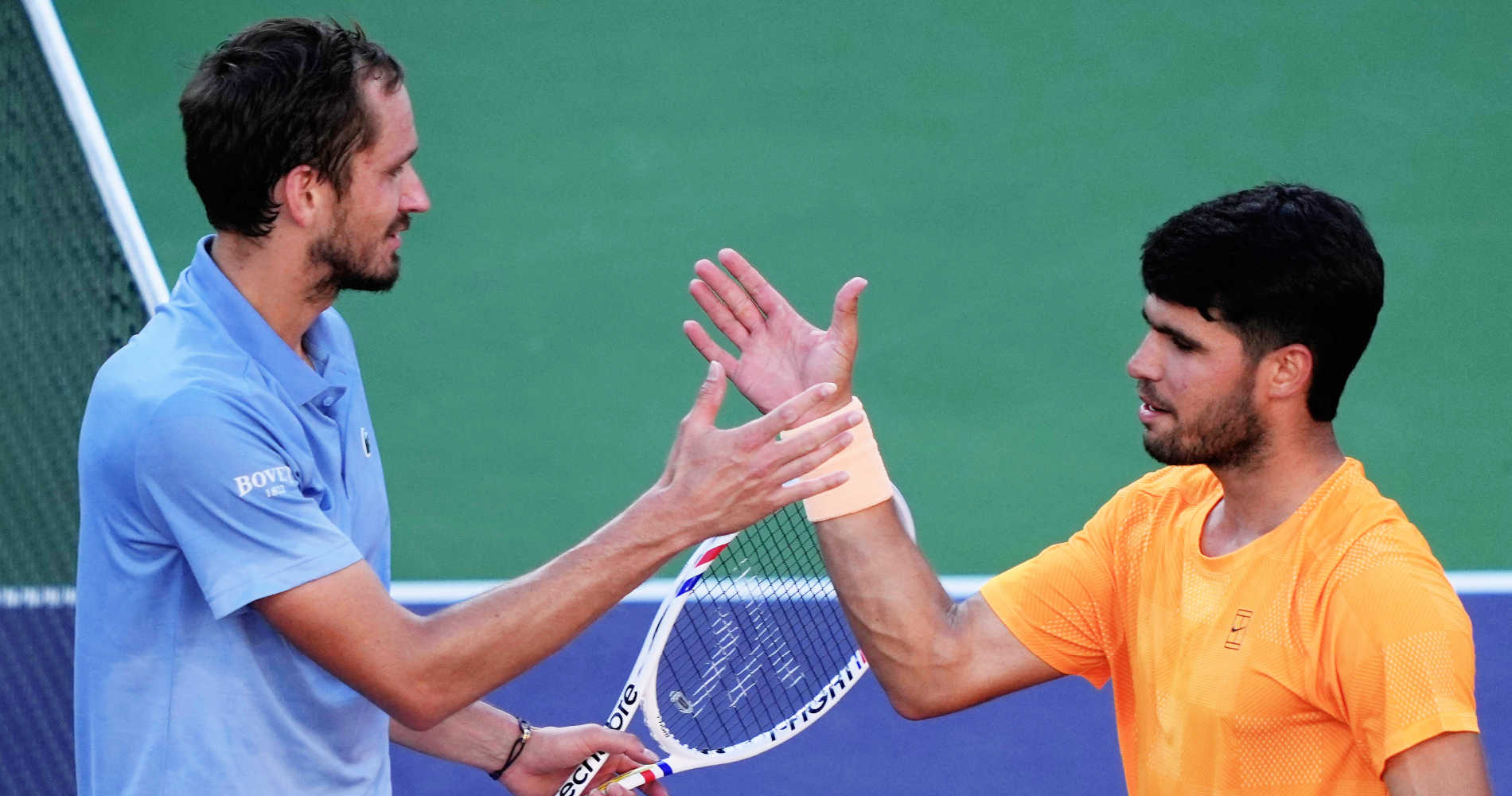 Daniil Medvedev and Carlos Alcaraz, Indian Wells 2026