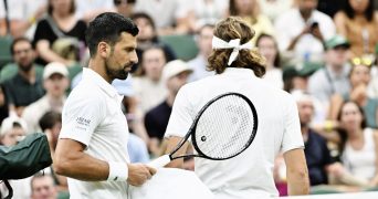 Novak Djokovic et Stefanos Tsitsipas, Wimbledon 2026
